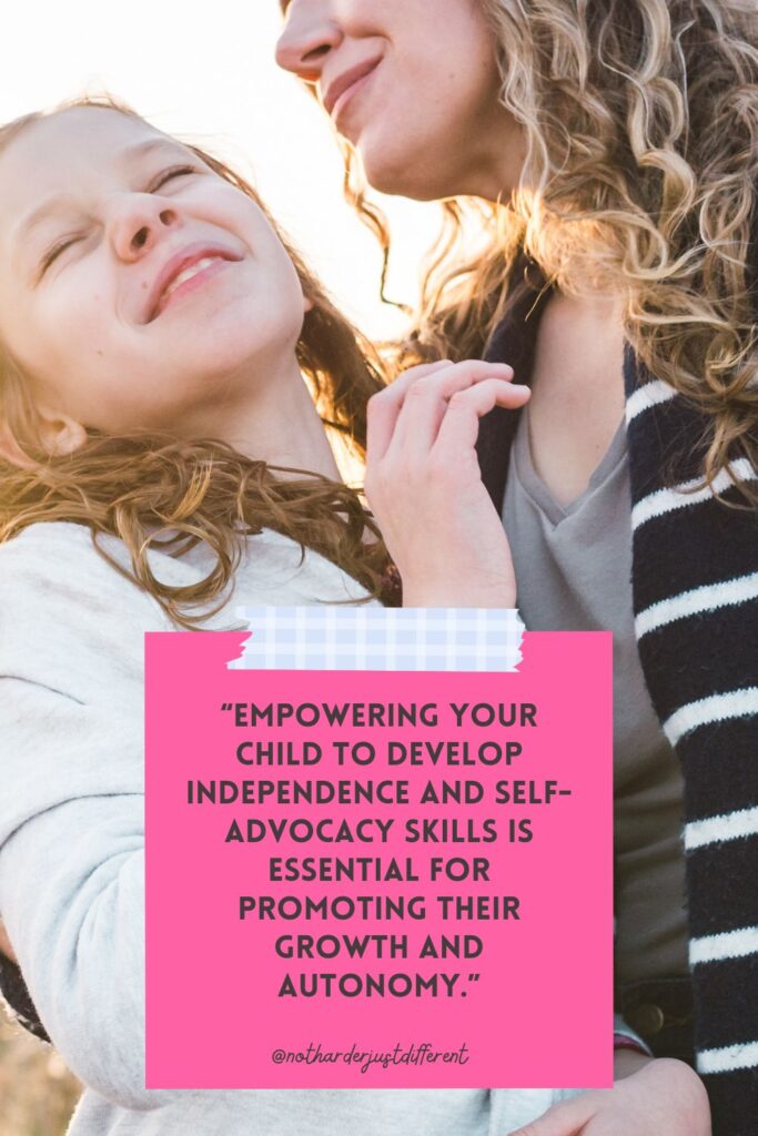 pin image with image and text of one of the autism parenting strategies from the post